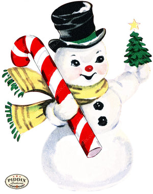 PDXC20467a -- Snowman Candy Cane