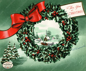 PDXC21584a -- Snowy Christmas Wreath