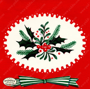 PDXC21621a -- Christmas Holly Bow
