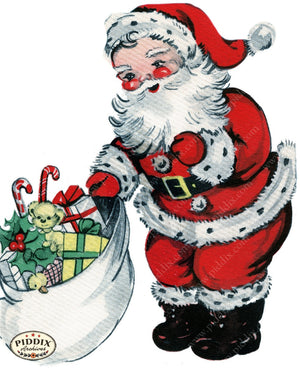 PDXC21675a -- Santa with Toy Bag