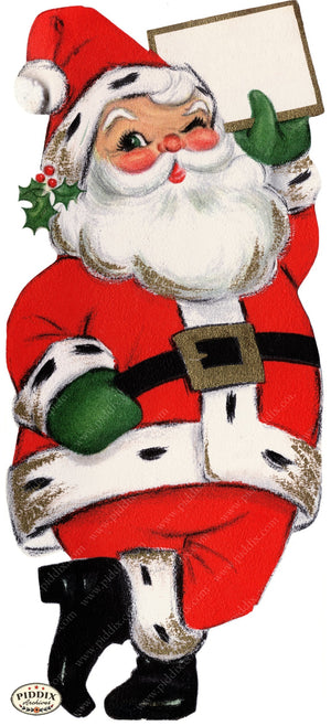 PDXC21678a -- Santa Winking Blank Sign