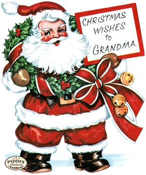 PDXC23522a -- Santa Wreath Grandma
