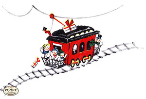 PDXC23546b -- Snowmen Christmas Trolly