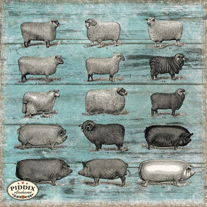 Farmhouse Animals Pdxc17522 Original Collage