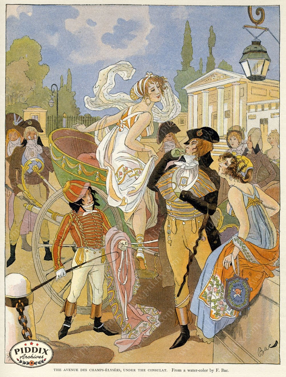 French Scenes Pdxc2107 Color Illustration