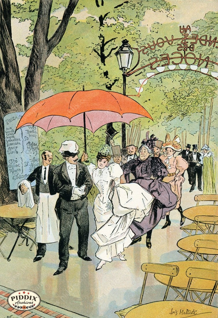 French Scenes Pdxc2109 Color Illustration