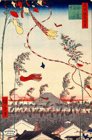 Japanese Woodblocks 1850S Pdxc1063 Color Illustration