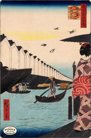 Japanese Woodblocks 1850S Pdxc5819 Color Illustration