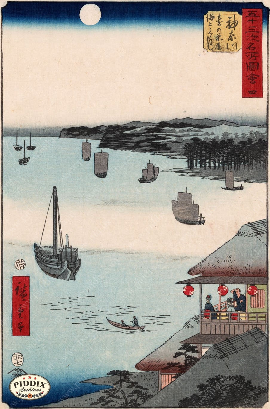 Japanese Woodblocks 1850S Pdxc5833 Color Illustration