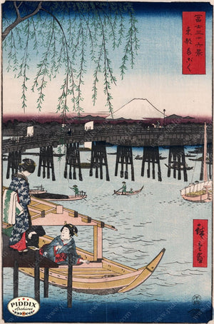 Japanese Woodblocks 1850S Pdxc5839 Color Illustration