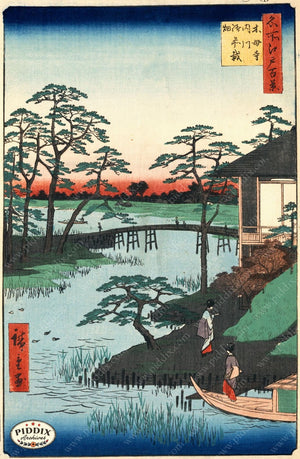 Japanese Woodblocks 1850S Pdxc5866 Color Illustration