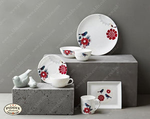 Modern Birds Flowers and Woodland Dish Set -- Piddix Licensed Products Licensed Piddix Product