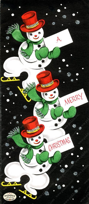 Pdxc10016A -- Snowmen Women Color Illustration