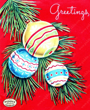 Pdxc10039A -- Christmas Ornaments Color Illustration