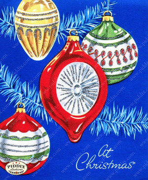 Pdxc10043A -- Christmas Ornaments Color Illustration