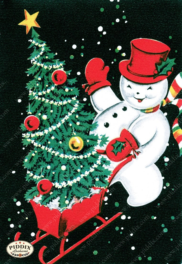 Pdxc10047A -- Snowmen Women Color Illustration