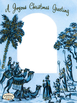 Pdxc10067 -- Christmas Manger Wise Men Virgin Mary Color Illustration