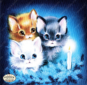 Pdxc10137A -- Christmas Cats Color Illustration