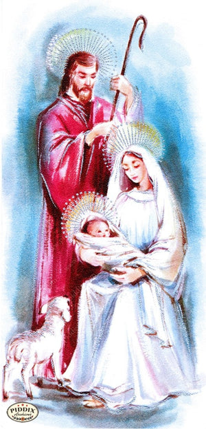 Pdxc10177 -- Christmas Manger Wise Men Virgin Mary Color Illustration