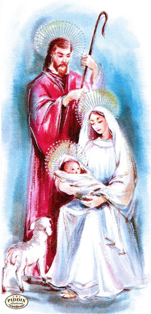Pdxc10177 -- Christmas Manger Wise Men Virgin Mary Color Illustration