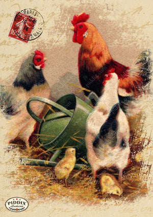 Pdxc10933B -- Farmhouse Animals Original Collage
