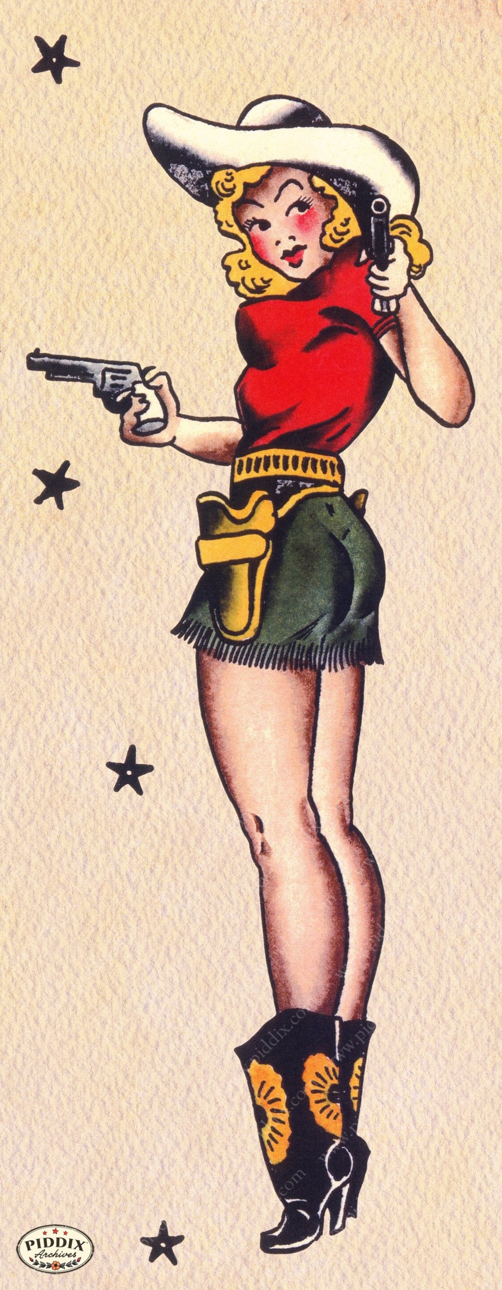 Pdxc12102 -- Retro Tattoos Color Illustration