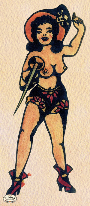 Pdxc12198 -- Retro Tattoos Color Illustration