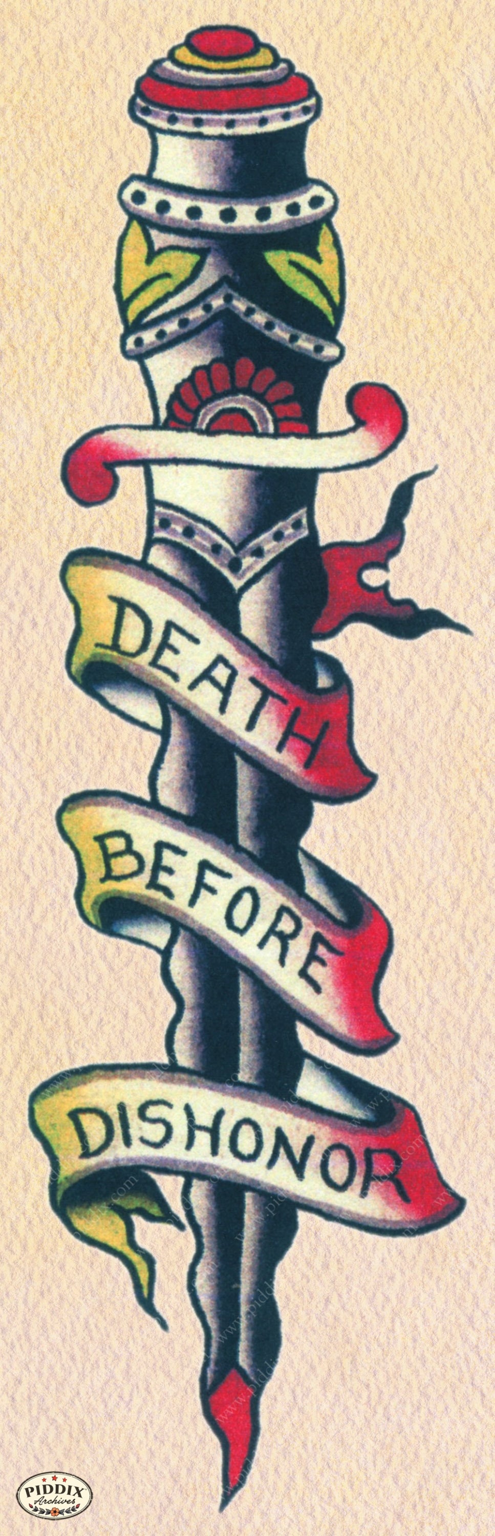 Pdxc12252 -- Retro Tattoos Color Illustration