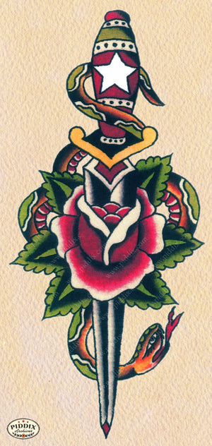 Pdxc12269 -- Retro Tattoos Color Illustration