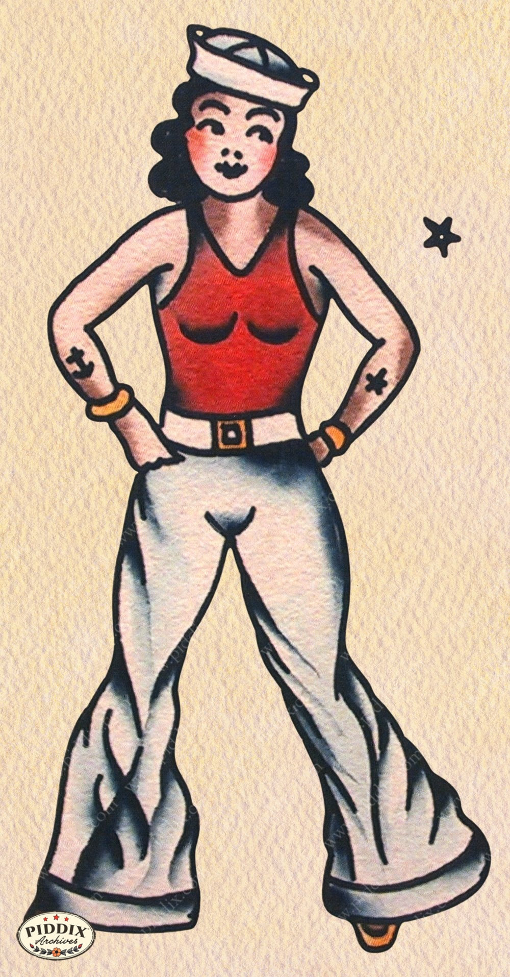 Pdxc12293 -- Retro Tattoos Color Illustration