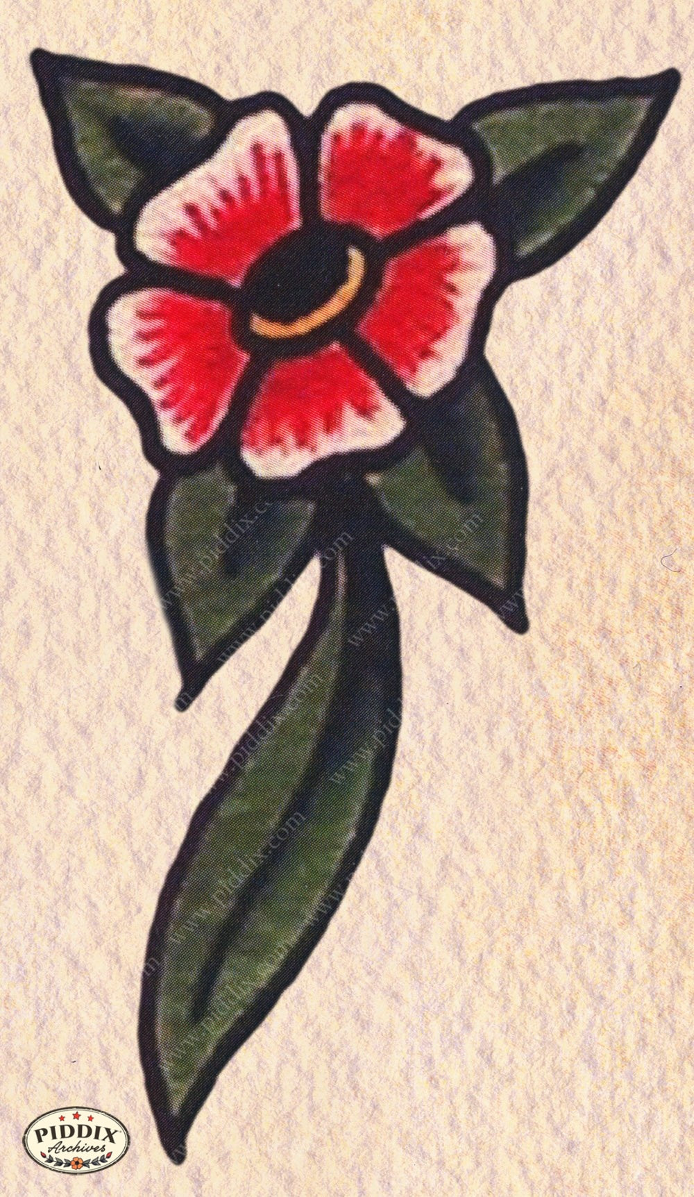 Pdxc12303 -- Retro Tattoos Color Illustration