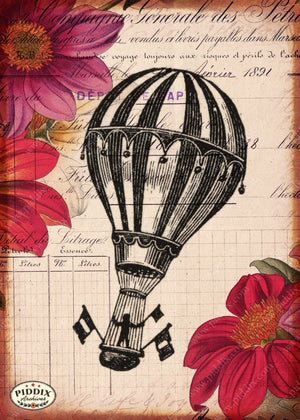 Pdxc12497A Flight & Flowers Original Collage