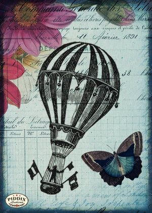 Pdxc12497B And C -- Flight & Flowers Original Collage