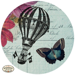 Pdxc12497B And C -- Flight & Flowers Original Collage