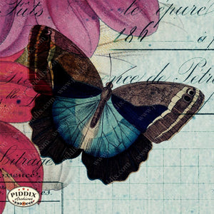 Pdxc12498A B & C -- Flight Flowers Original Collage