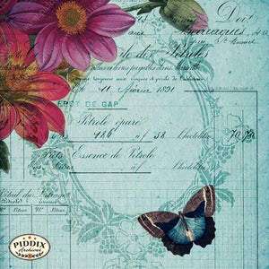 Pdxc12499A & B -- Flight Flowers Original Collage
