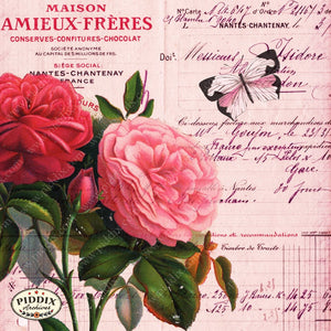 Pdxc12504A & B -- Flight Flowers Original Collage