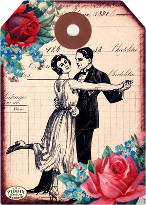 Pdxc12505A & B -- Flight Flowers Original Collage