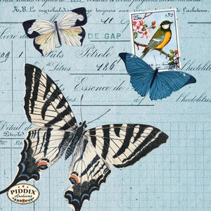Pdxc12514A B C & D -- Flight Flowers Original Collage