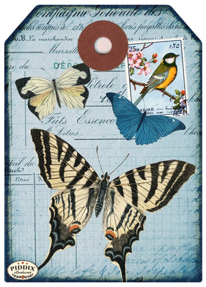Pdxc12514A B C & D -- Flight Flowers Original Collage