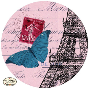 Pdxc12519B C & D -- Flight Flowers Original Collage