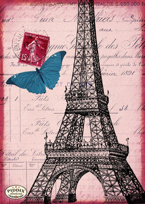 Pdxc12519B C & D -- Flight Flowers Original Collage