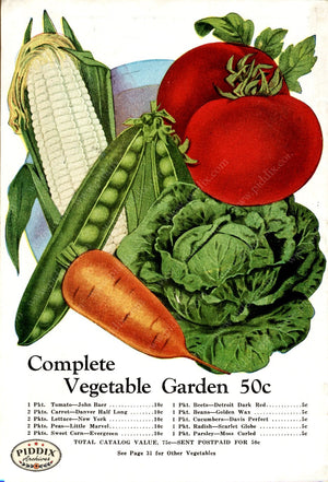 Pdxc1525 -- Fruit & Vegetable Seed Catalogs Color Illustration