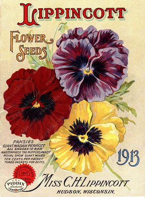 Pdxc1541 -- Flower Seed Catalogs Color Illustration