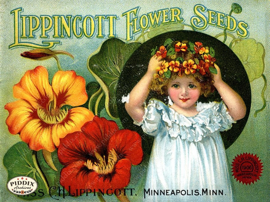 Pdxc1554 -- Flower Seed Catalogs Color Illustration