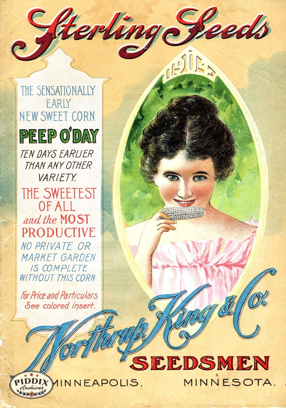 Pdxc1557 -- Fruit & Vegetable Seed Catalogs Color Illustration