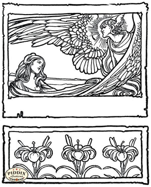 PDXC15670-- Black & White Fairy Tales Black & White Engraving