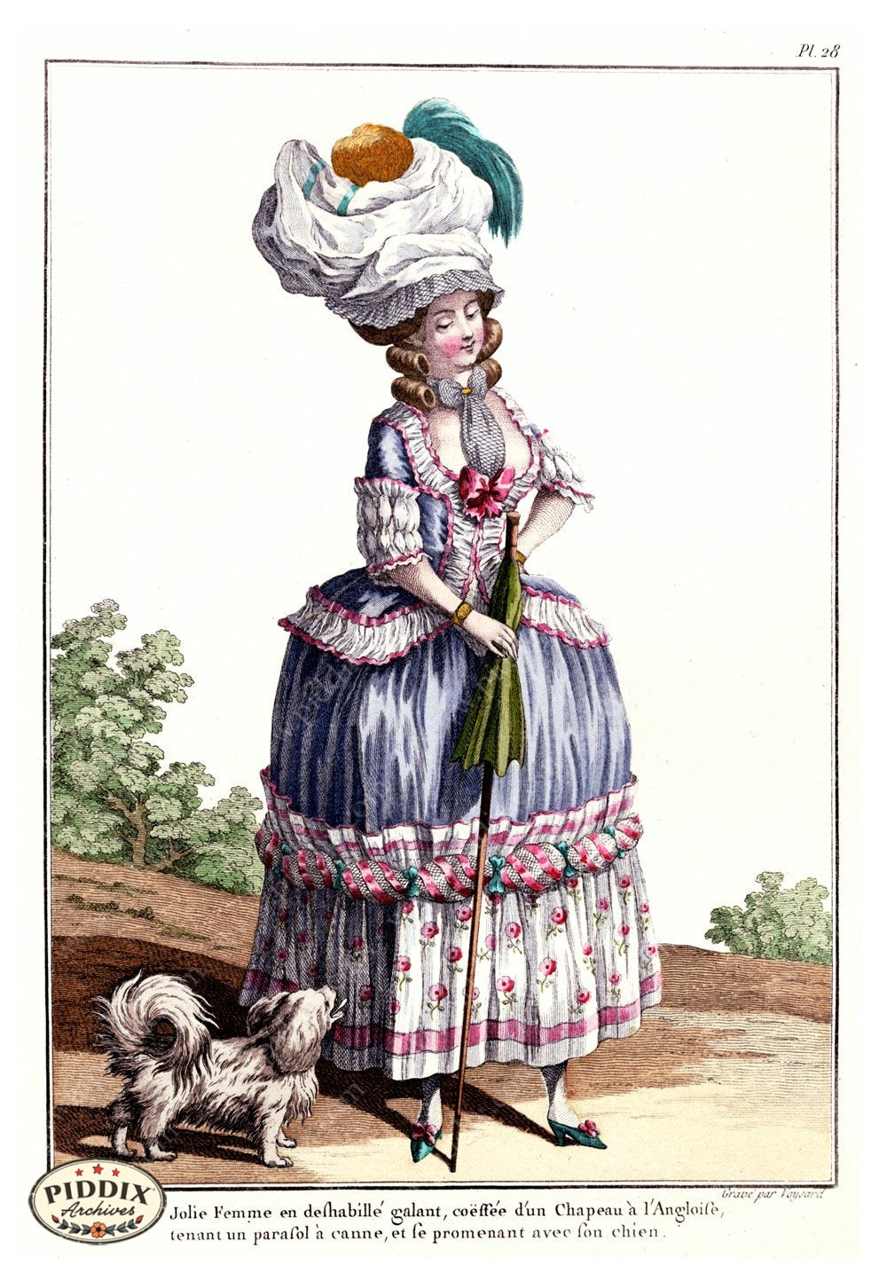 Pdxc1584 -- French Fashion Color Illustration