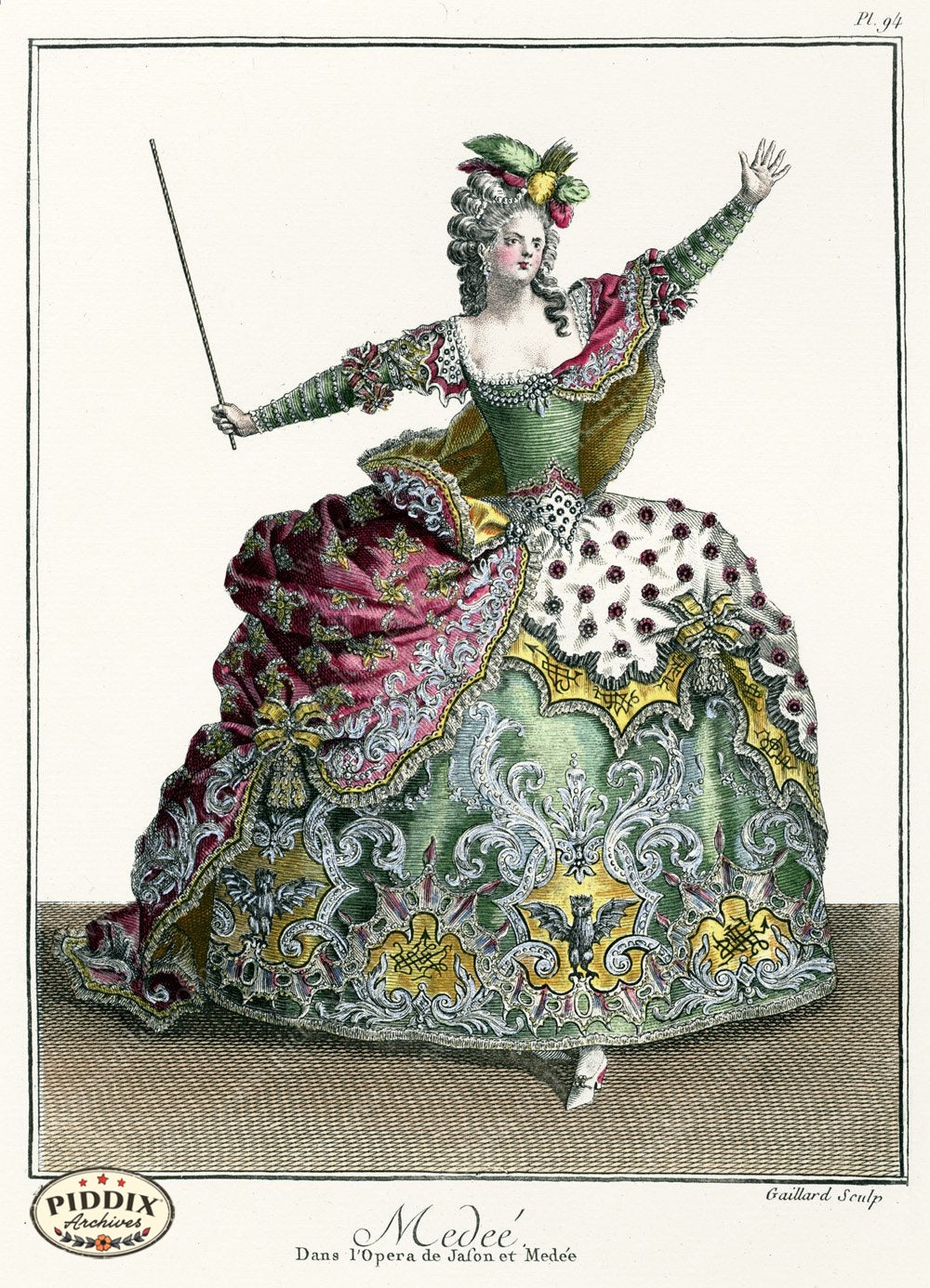 Pdxc1601 -- French Fashion Color Illustration