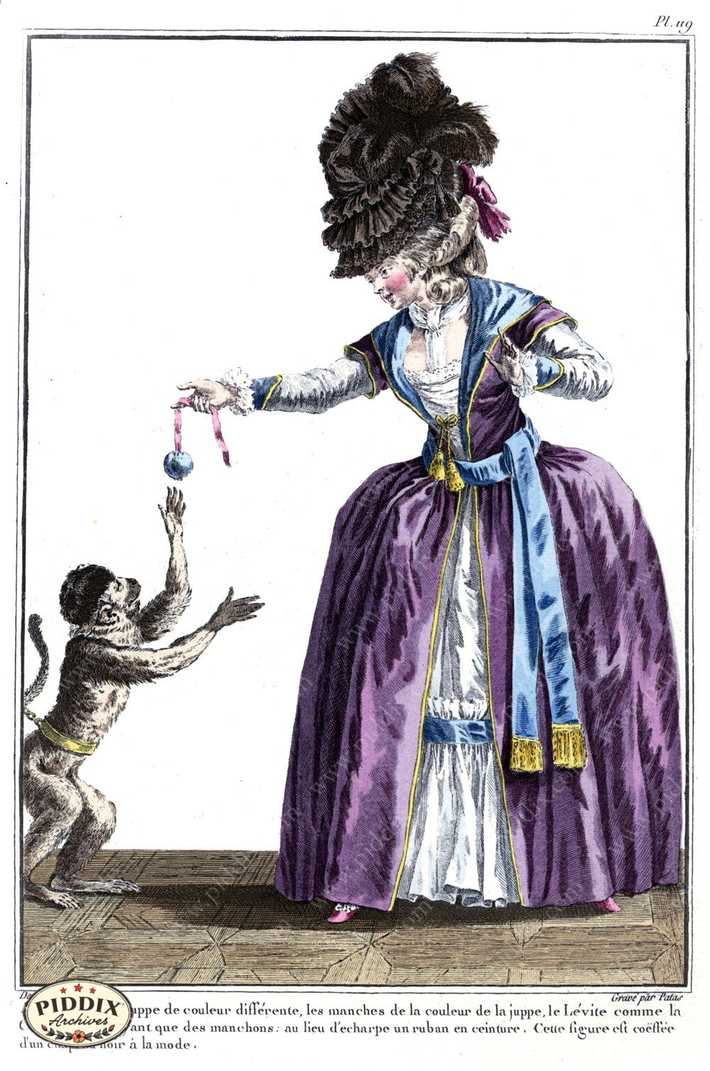 Pdxc1606 -- French Fashion Color Illustration